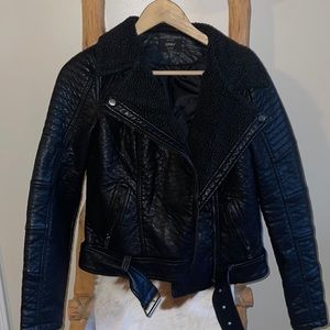 ONLY Fleeced Lined Motorcycle Jacket